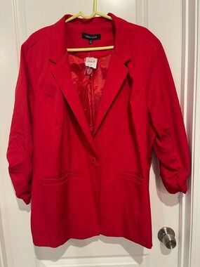 New Look Red Single-Button Tailored Blazer